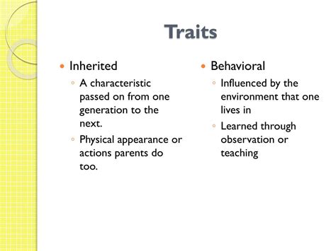 Ppt Heredity Inheritance And Variation Of Traits Powerpoint