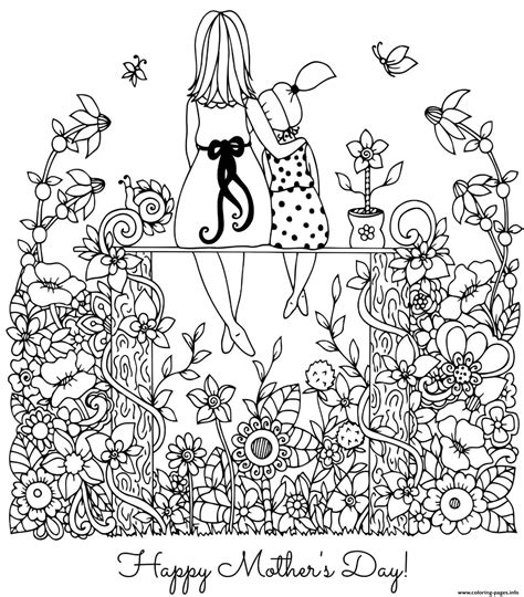 mother and daughter coloring pages