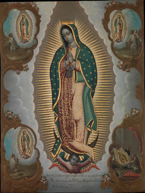 Nicol S Enr Quez The Virgin Of Guadalupe With The Four Apparitions