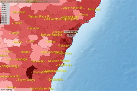 North Sydney Area Nsw Population Lga