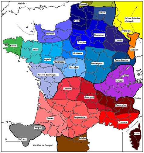 France Dialectes Carte Des Dialectes Français Flamand Wallon Picard