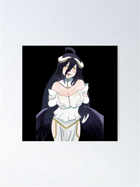 albedo big boobs lewd anime girl poster for sale by queenakisha redbubble