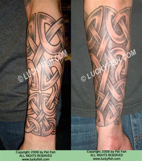 Knot celtic tattoos on arm. Celtic Knotwork Forearm Sleeve Tattoo | Tattoo Ideas ...