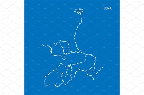 Map Of Lena River Drainage Basin By Petr Polák On Dribbble