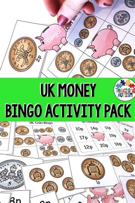 The currency defaults to british thirdly, the counting game has eight different ability levels where children count the amounts of money on a piggy bank. UK Coins Bingo Game | Money activities
