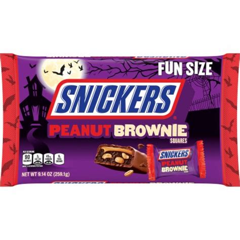 Snickers® Peanut Brownie Squares Fun Size Halloween Candy 914 Oz