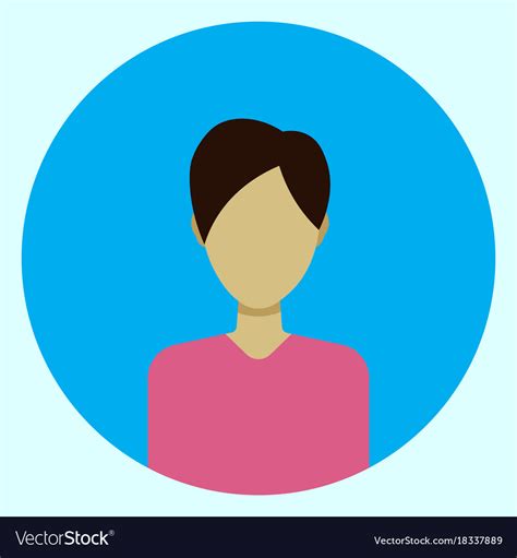 Avatar Profile Icon Male Faceless User On Colorful