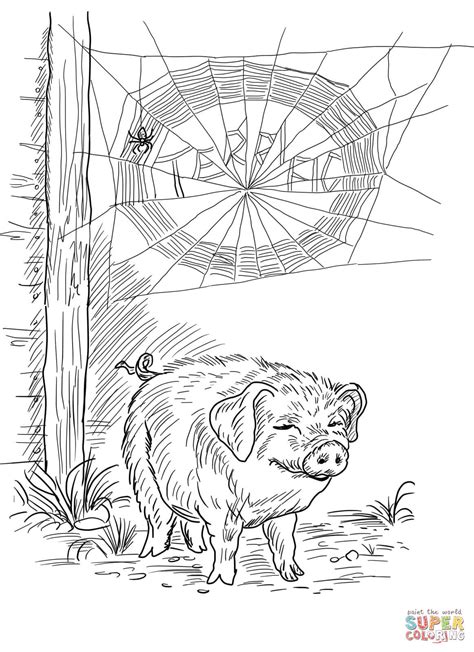 Comprehension by chapter, vocabulary challenges, creative reading response activities and projects, tests, and much charlotte's web worksheets and literature unit. Charlotte's Web Coloring Page - Coloring Home