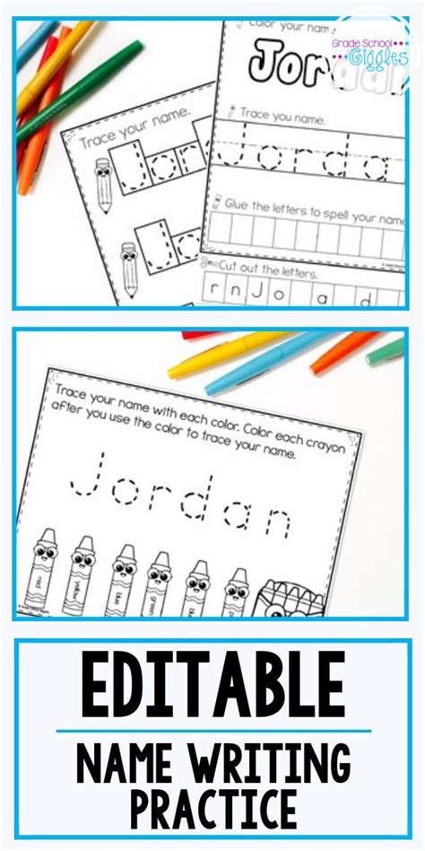 Name Writing Practice Editable Name Tracing Worksheet Dotted Names