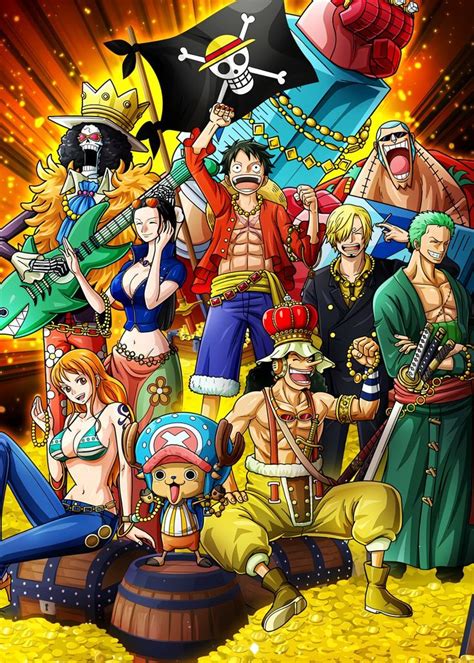 Straw Hats One Piece Poster By Onepiecetreasure Displate ワンピースルフィ