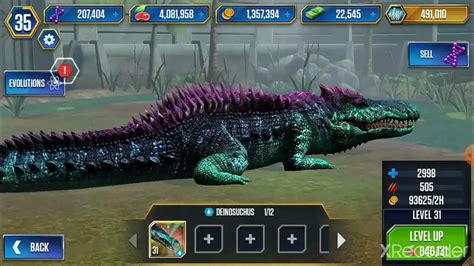 Deinosuchus Level 40 Unlocked Jurassic World The Game Youtube