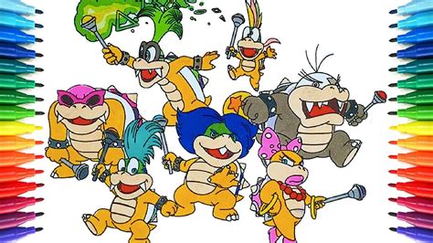 How To Draw Super Mario Bros Koopalings 253 Drawing Coloring Pages