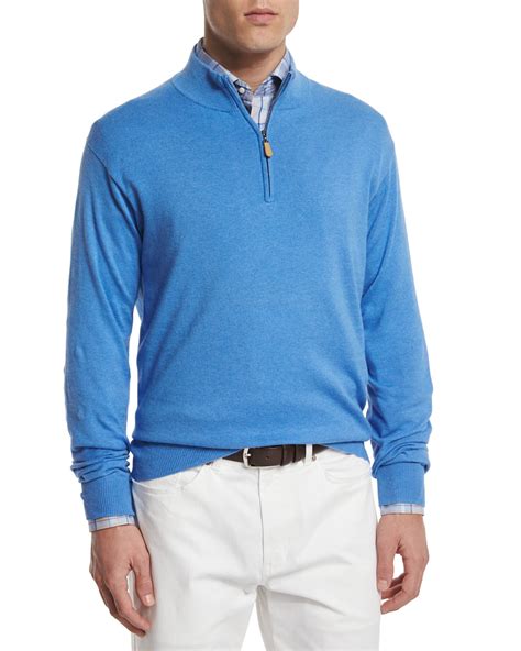 Lyst Peter Millar Cottoncashmere Quarter Zip Pullover Sweater In