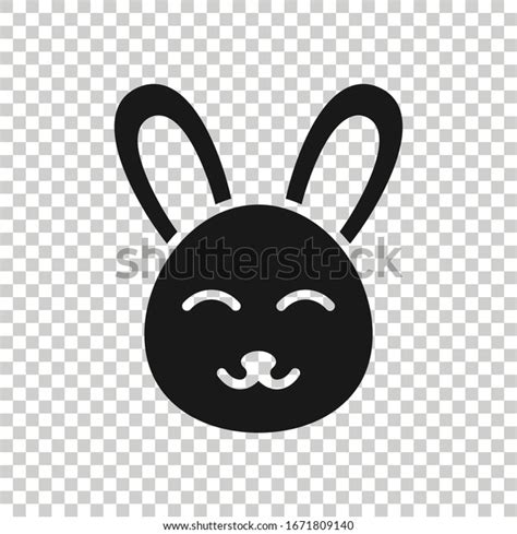 Rabbit Icon Flat Style Bunny Vector เวกเตอร์สต็อก ปลอดค่าลิขสิทธิ์