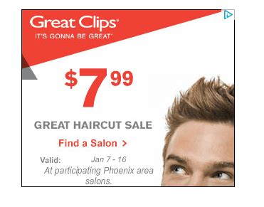 But for adults, the cost is above $15. Great Clips: $7.99 Haircut Sale - Phoenix Locations ...