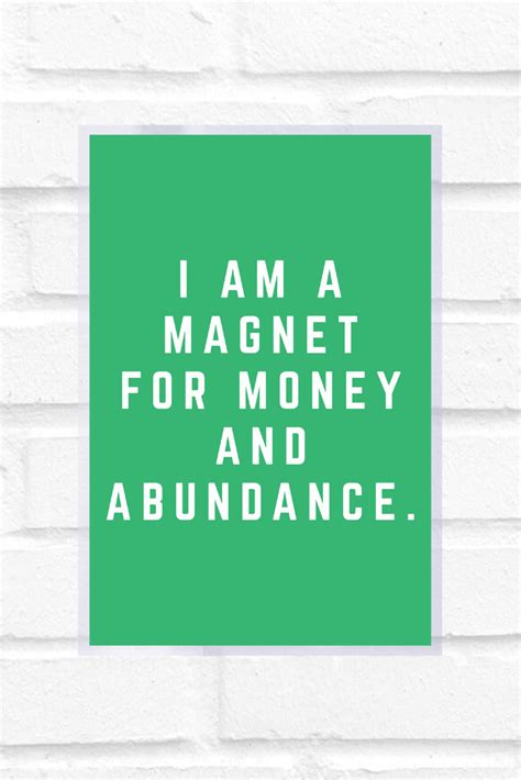 I Am A Magnet For Money And Abundance 5x7 Printable Affirmation