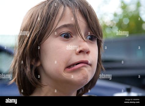 Girl Making Funny Face Stock Photo Alamy