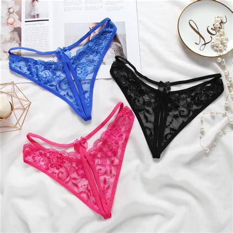 6 Colors Lace Thongs And G Strings Sexy Transparent Panties Sexy