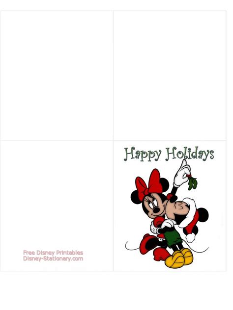 printable christmas cards  printable disney