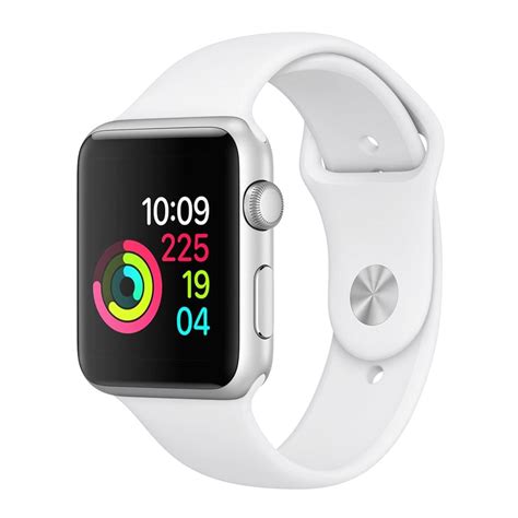 Apple Watch Serie Mm Silver Aluminium Banda Deportiva Blanca
