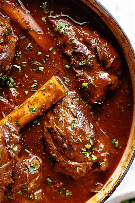 Tender Fall Off The Bone Lamb Shanks Braised In A Luxuriously