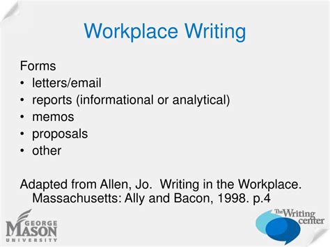 Ppt Effective Workplace Writing Powerpoint Presentation Free