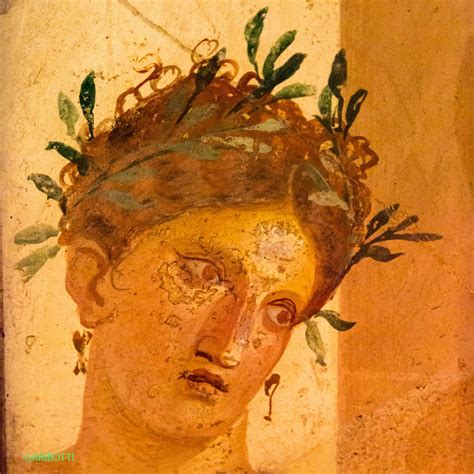 Herculaneum Fresco Of Woman With Crown 1st Century Bc Ancient