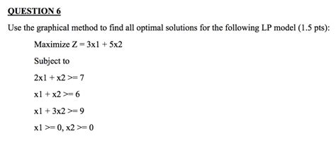 Solved Question Use The Graphical Method To Find All Chegg Com