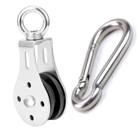 Buy Pulley Wheel Stainless Steel Small Pulley Block 360 Degree Rotating