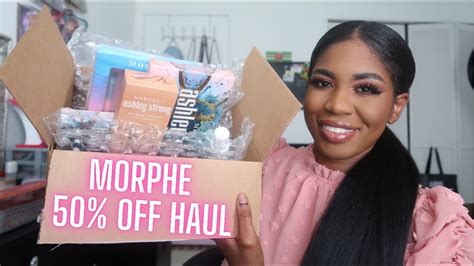 morphe 50 off super sale makeup haul brushes palettes etc unboxing and swatches youtube
