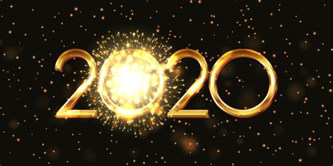 Happy New Year banner with firework design 691127 Vector Art at Vecteezy