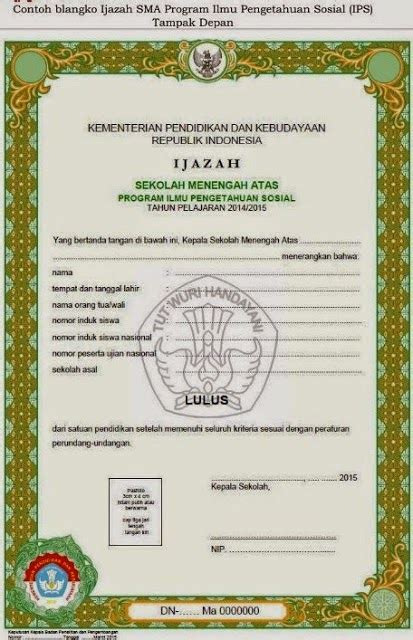 Cara cek nomor ijazah online. BLANGKO IJAZAH SD, SMP, SMA, DAN SMK TAHUN PELAJARAN 2014 ...