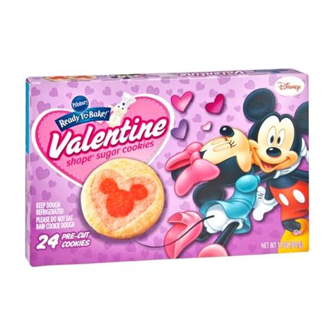 No mixing, no slicing, no mess! Pillsbury Ready To Bake Disney Valentine Shape Pre-Cut ...