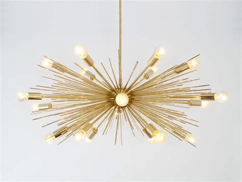 Mid Century Modern Gold Brass Sputnik Chandelier Id Lights