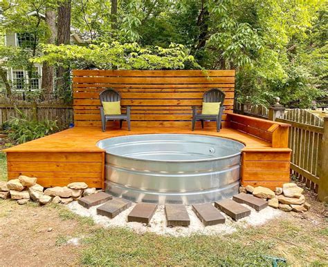 How About This Backyard Deck And Stock Tank Pool In Chattanooga Tn 🤤