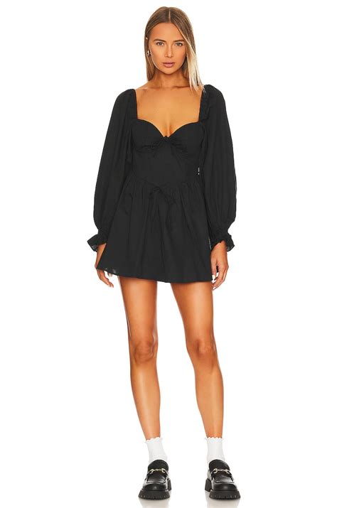 For Love And Lemons Ruth Mini Dress In Black Revolve