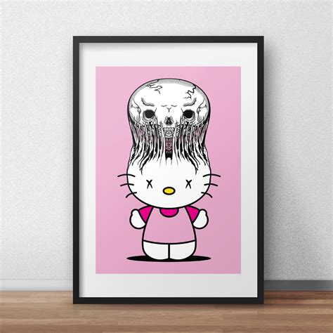 Hell No Kitty Hello Kitty Art Print By Mr Nope — Nope No Ordinary
