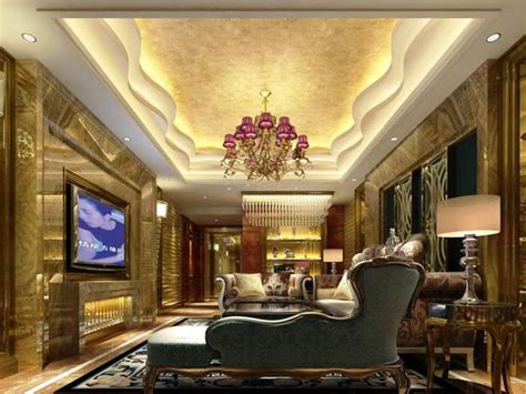 Plafon dengan jenis gypsum sendiri memiliki banyak keunggulan diantaranya harga yang relatif terjangkau, mudah di temukan di building shop terdekat, tampilan menarik dan tersedia dalam beragam motif salh satunya seperti plafon pada ruang tamu di atas. Wallpaper Rumah Klasik Serang Interior Rumah Mewah ...