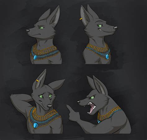 commission anubis s son expression sheet by temiree on deviantart