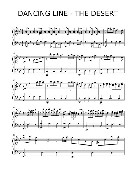 Dancing Line The Desert Sheet Music For Piano Download Free In Pdf Or