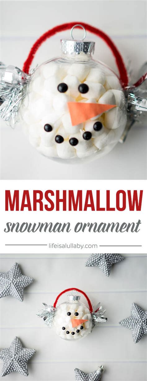 Marshmallow Snowman Ornament An Easy Craft For Kids