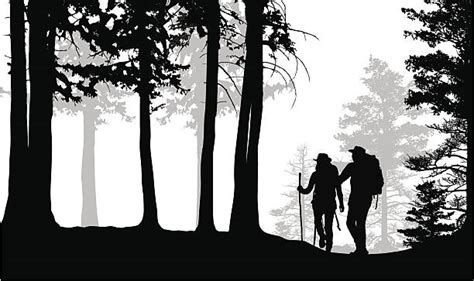 Couple Hiking Illustrations Royalty Free Vector Graphics And Clip Art