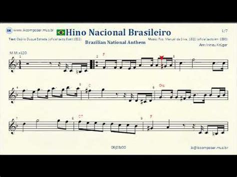 Música de francisco manuel da silva. Partitura hino nacional brasileiro (facil) - YouTube