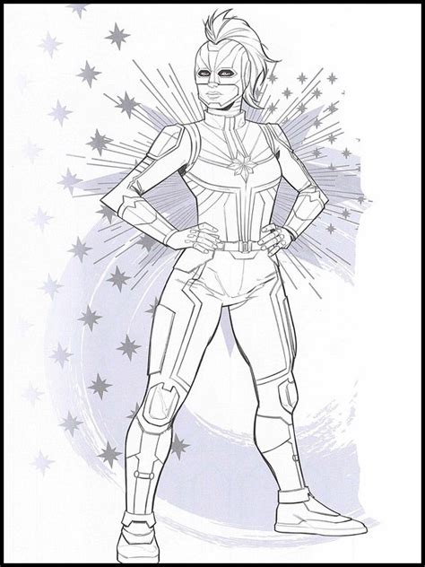 Printable Coloring Book Captain Marvel 7