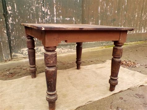 Victorian Oak Table On Turned Legs C1890s Free Local Delivery