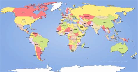 Labeled World Map Printable Sitedesignco Printable Labeled World