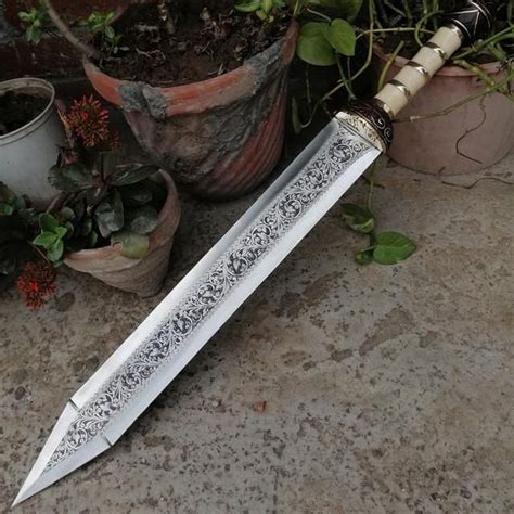 Remarkable Hand Forged Swordlong Swordhandmade Chisel Etsy Sword