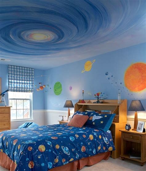 15 Fun Space Themed Bedrooms For Boys Outer Space Bedroom Space