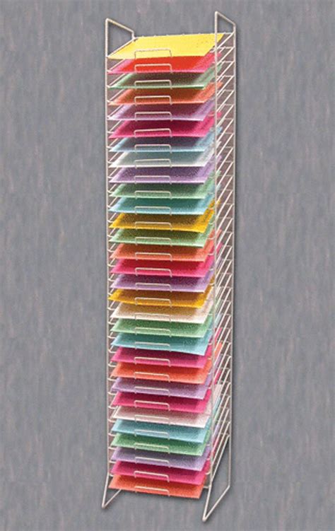 This simple square shaped storage solution will ensure a tidy craft room. Scrapbook Paper Rack Tower Organizer Storage Display 30 ...