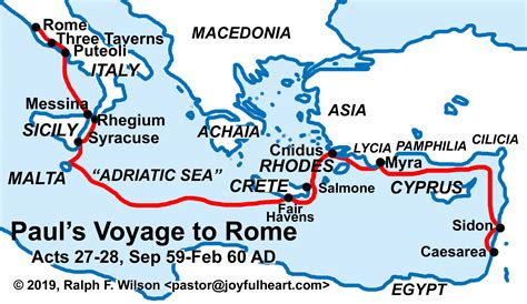 Apostle Paul Maps Of His Journeys